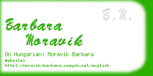 barbara moravik business card